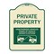 Signmission Private Property Unauthorized Vehicles Towed Owner Expense Alum Sign, 18" L, 24" H, TG-1824-23245 A-DES-TG-1824-23245 - alternate 1
